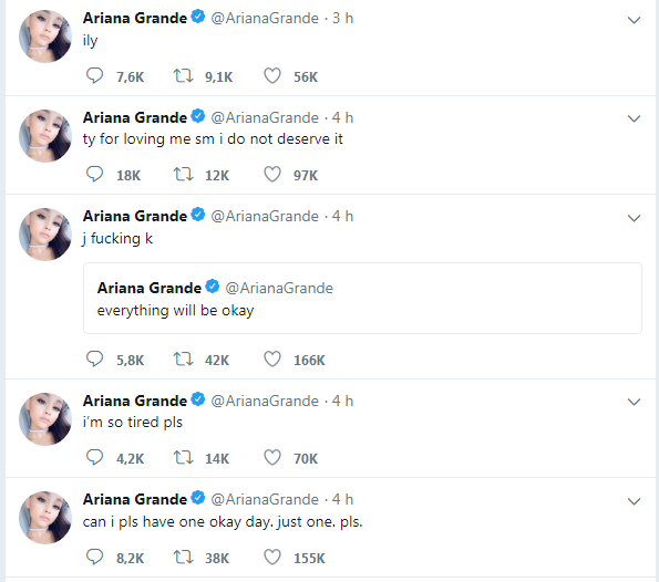 Ariana grande se cansó de los comentarios negativos en las redes sociales