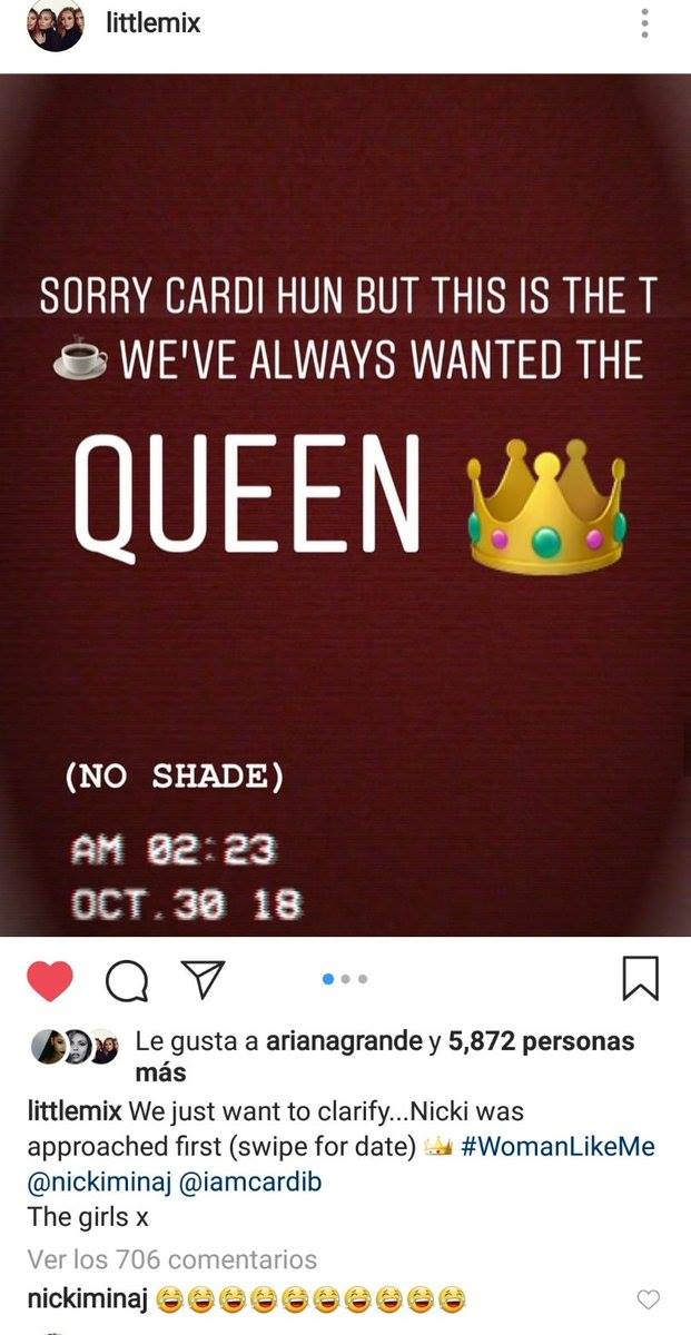 Little Mix y Nicki Minaj se defienden contra Cardi B