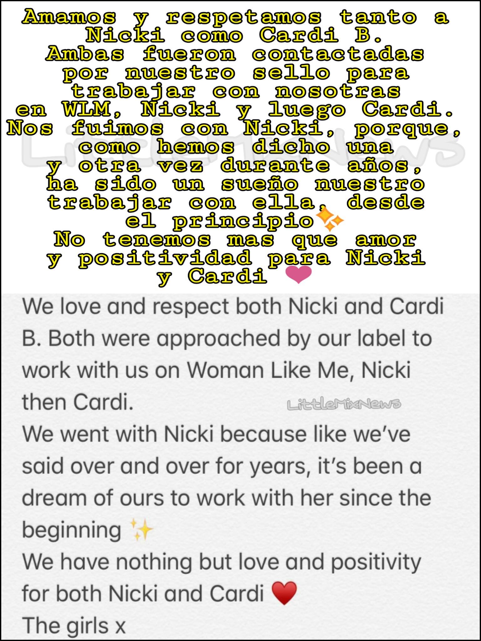 Little Mix y Nicki Minaj se defienden contra Cardi B