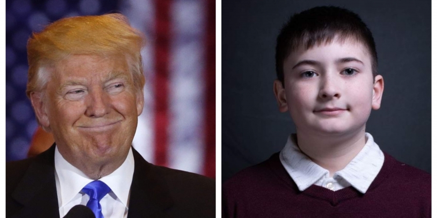 Joshua Trump se quedo dormido en pleno discurso de Donald Trump