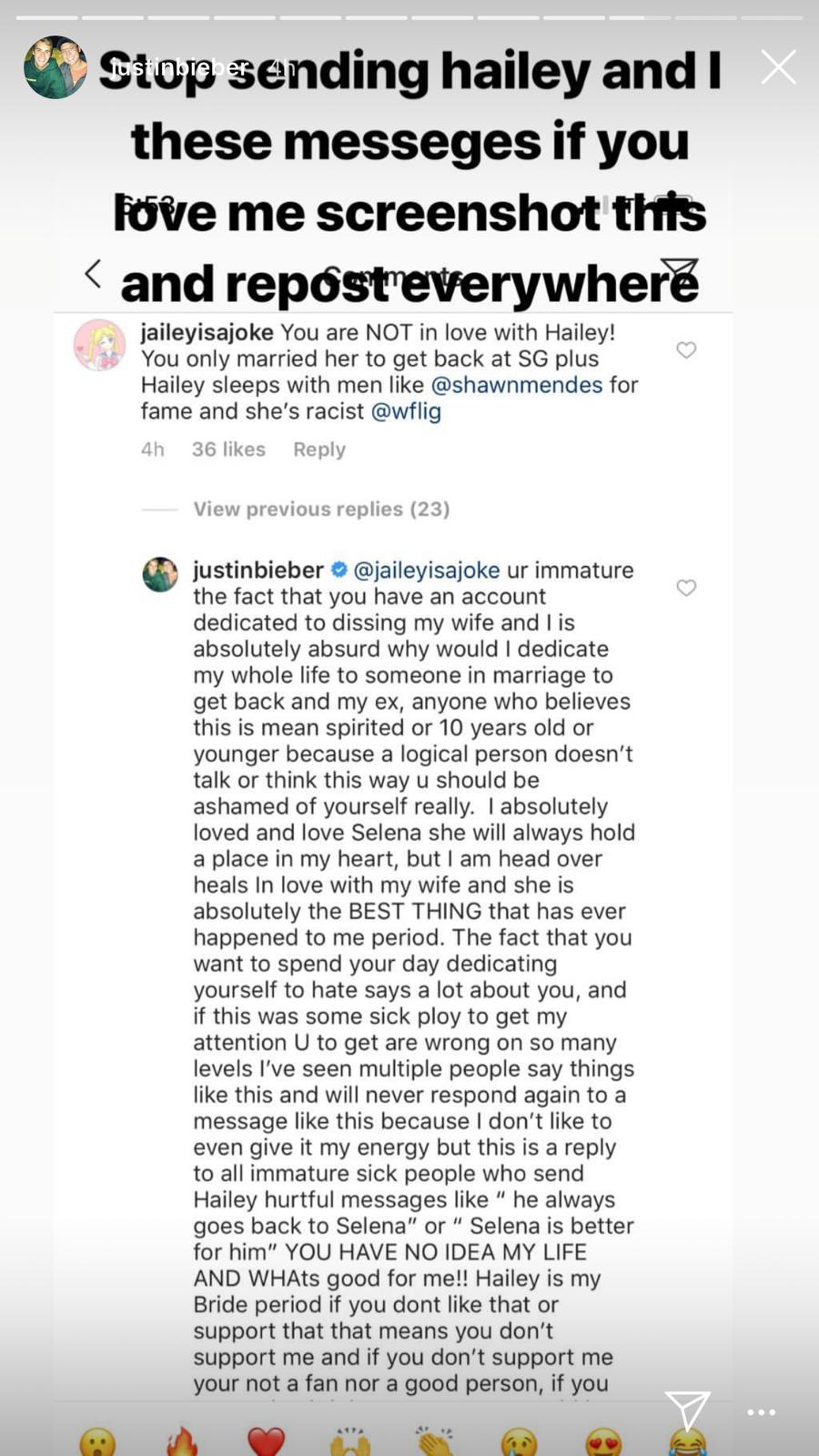 Justin Bieber confiesa que aun ama a Selena Gomez en un ataque de ira