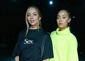 LONDON, ENGLAND - SEPTEMBER 17:  Jade Thirlwall (L) and Leigh-Anne Pinnock of Little Mix attend the Christopher Kane front row during London Fashion Week September 2018 at the Tate Modern on September 17, 2018 in London, England.  (Photo by David M. Benett/Dave Benett/Getty Images)