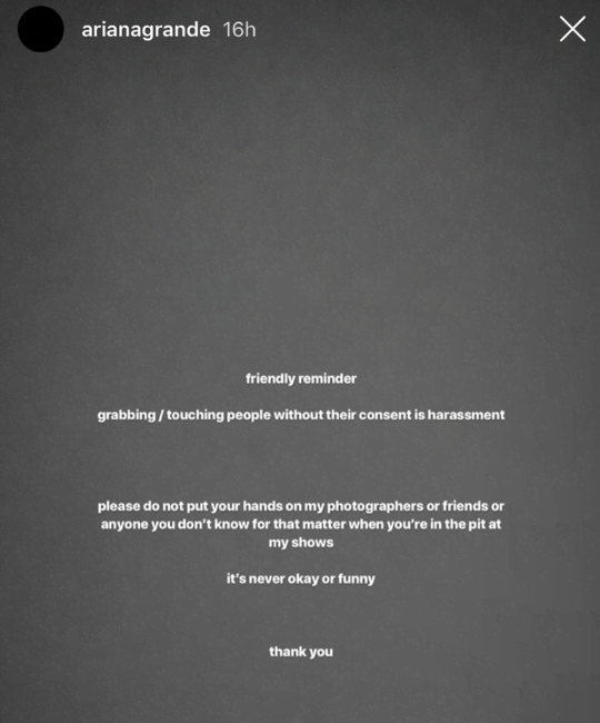 Ariana Grande pide a sus fans que paren con el acoso hacia ella y sus amigos