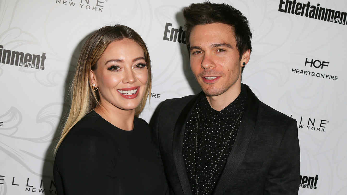 LOS ANGELES, CA - JANUARY 28: Actress Hilary Duff (L) and musician Matthew Koma arrive at the Entertainment Weekly celebration honoring nominees for The Screen Actors Guild Awards at the Chateau Marmont on January 28, 2017 in Los Angeles, California.  (Photo by David Livingston/Getty Images)