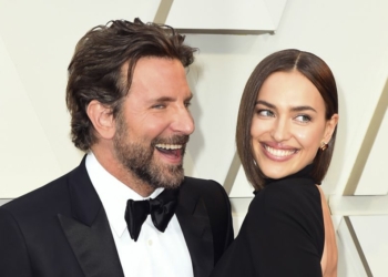 Bradley Cooper, left, and Irina Shayk arrive at the Oscars on Sunday, Feb. 24, 2019, at the Dolby Theatre in Los Angeles.  *** Local Caption *** .