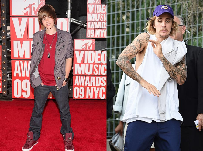 Descubre el antes y después de los artistas con tatuajes