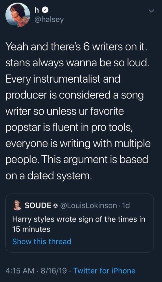 Halsey arremete contra Harry Styles en su Twitter