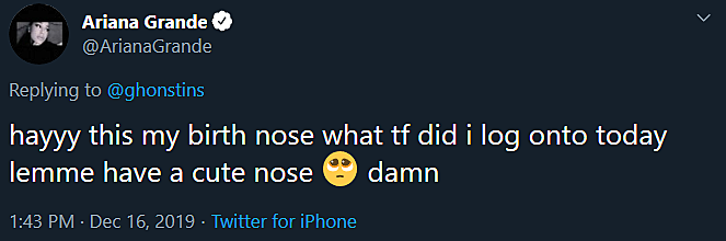 Ariana Grande revela la verdad sobre su perfecta nariz y cirugías estéticas
