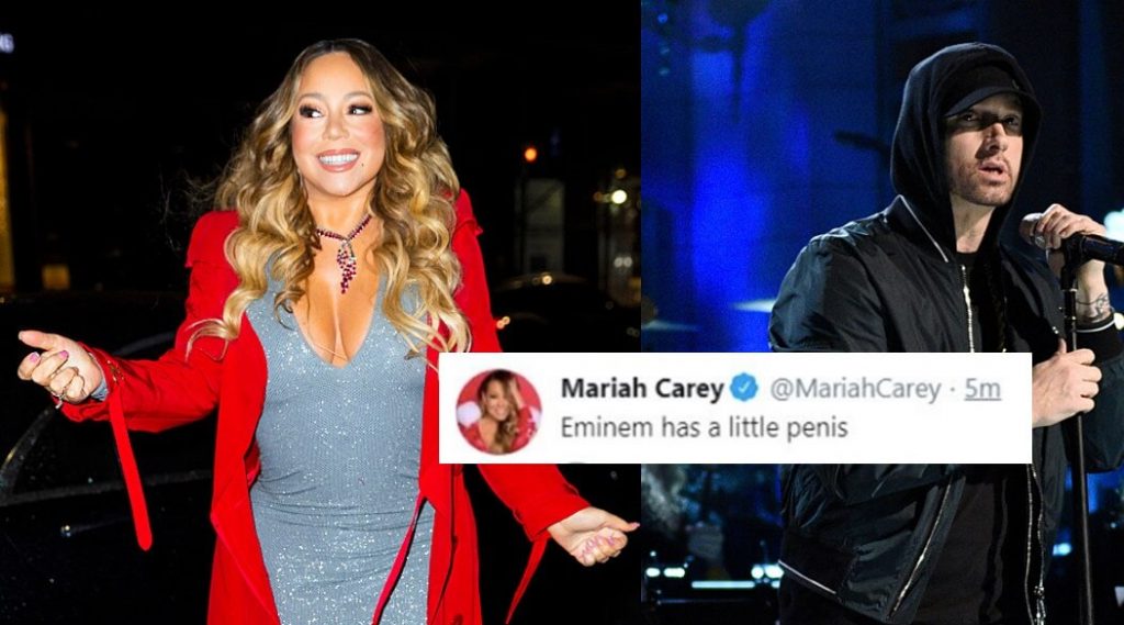Hackean el Twitter a Mariah Carey y lanzan shade a Eminem 'tiene el p*** pequeño'