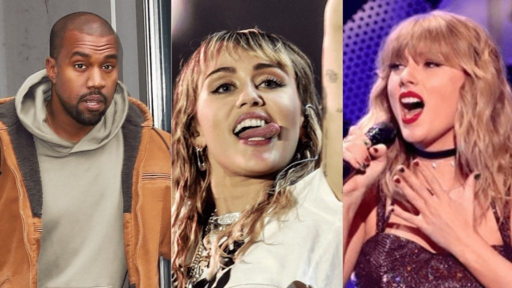 Taylor Swift, Miley Cyrus y Kanye West tienen los peores temas del 2019 según Forbes