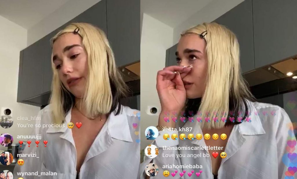 Dua Lipa llora en vivo y anuncia cambios para su álbum 'Future Nostalgia' tras ser filtrado