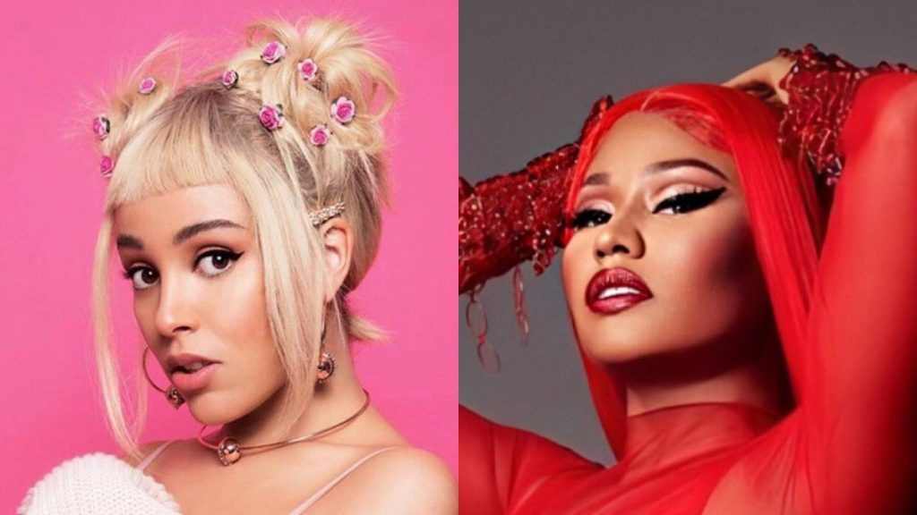 Doja Cat llama 'escorias inmaduras' a los fans de Nicki Minaj en Twitter
