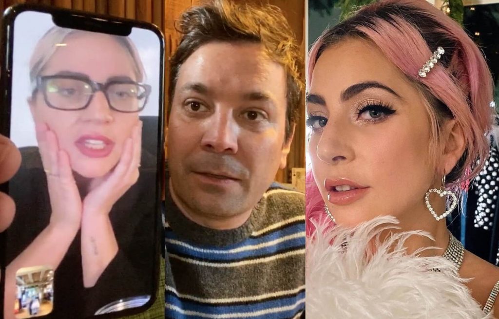 Lady Gaga actúa extraño y deja a Jimmy Fallon sin palabras durante videollamada televisada