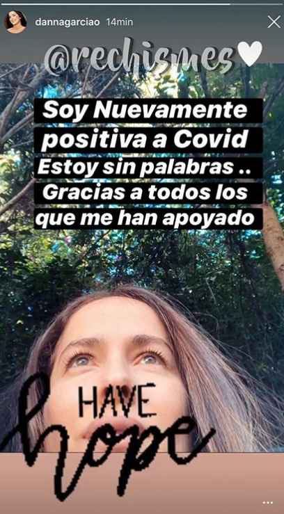 Danna Garcia dio positivo por tercera vez para Coronavirus
