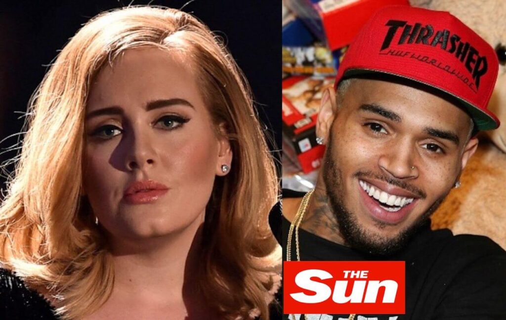 Adele aclara rumores de noviazgo con Chris Brown y podría demandar a The Sun por difamación