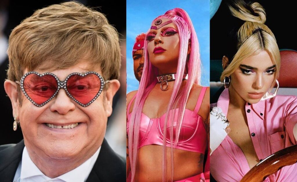 Elton John dice que Lady Gaga se inspiró en los sonidos de Dua Lipa para 'Chromatica'