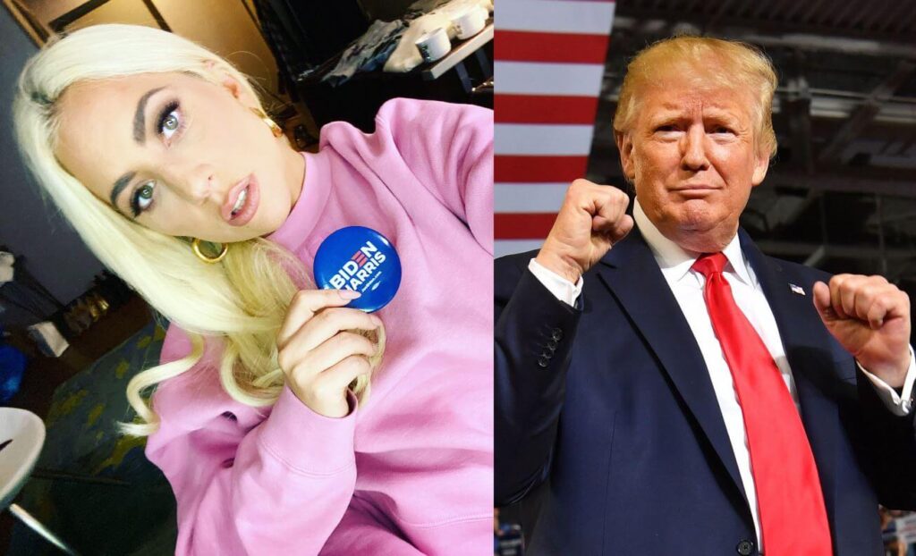 Donald Trump arremete contra Lady Gaga por apoyar a su rival político Joe Biden