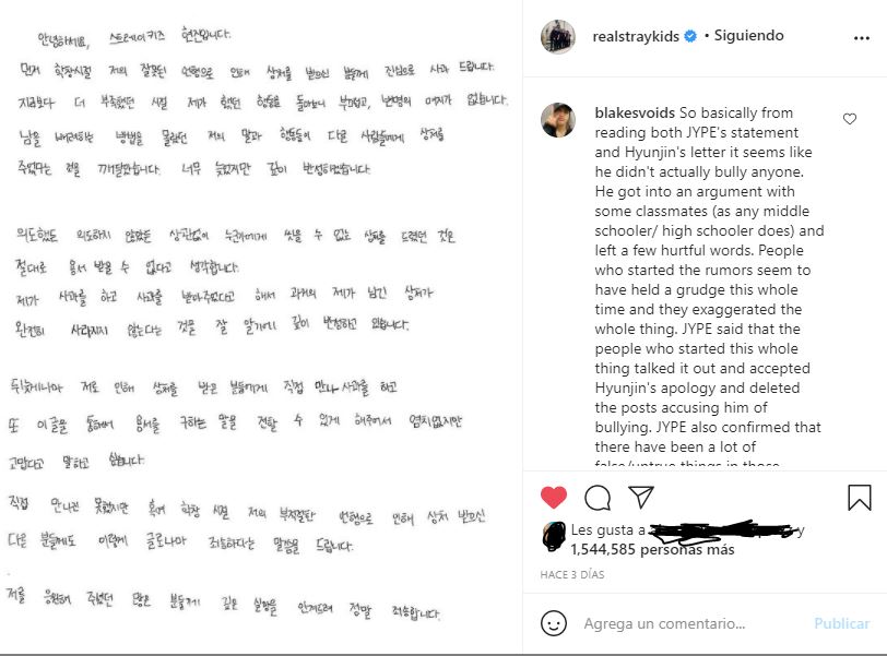 Hyunjin de Stray Kids es puesto en pausa indefinida de la banda tras controversia de acoso escolar