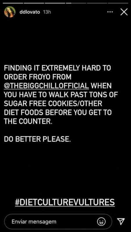 Demi Lovato critica a tienda de dulces dietéticos para diabéticos por 'fomentar trastornos alimenticios'