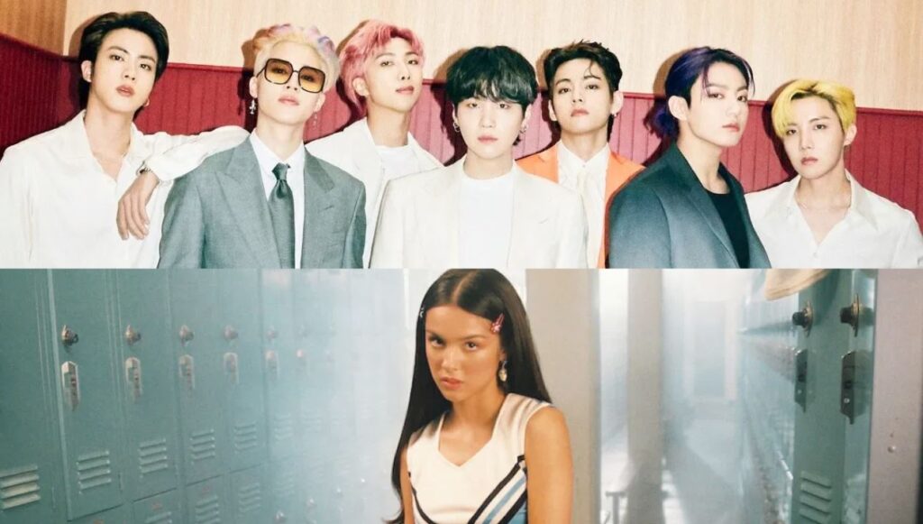 Olivia Rodrigo es el principal obstáculo de BTS para dominar la cima del Billboard Hot 100