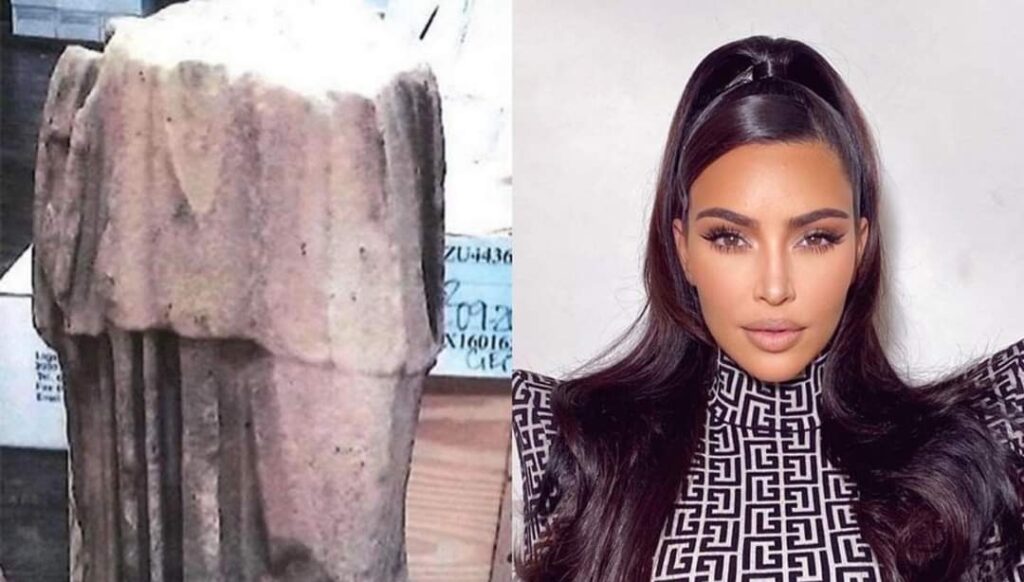 Kim Kardashian se ha robado una escultura romana y es acusada de 'Ladrona', amenazan con demandarla