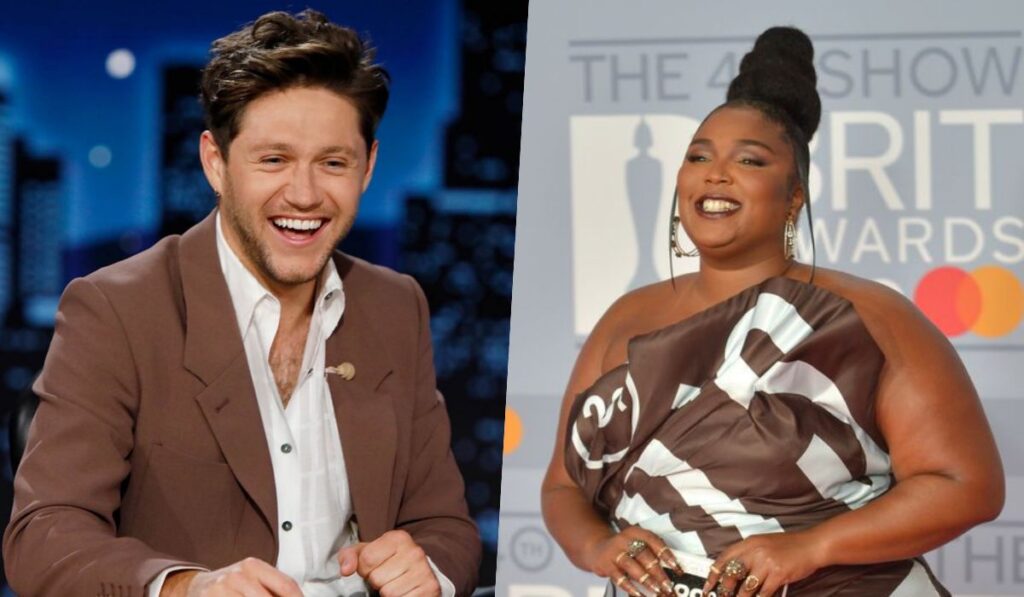 Niall Horan y Lizzo coquetean en el programa de televisión 'Jimmy Kimmel Live!'