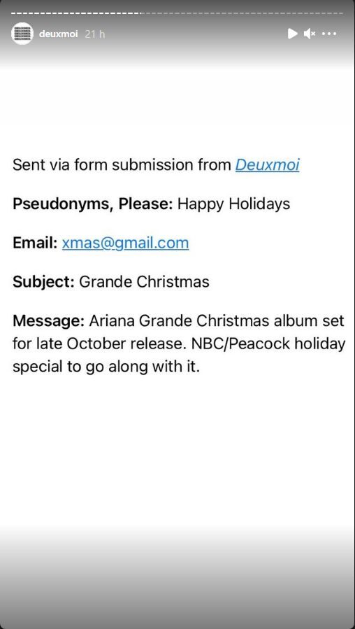 Ariana Grande lanzará nuevo álbum a finales de año según insider