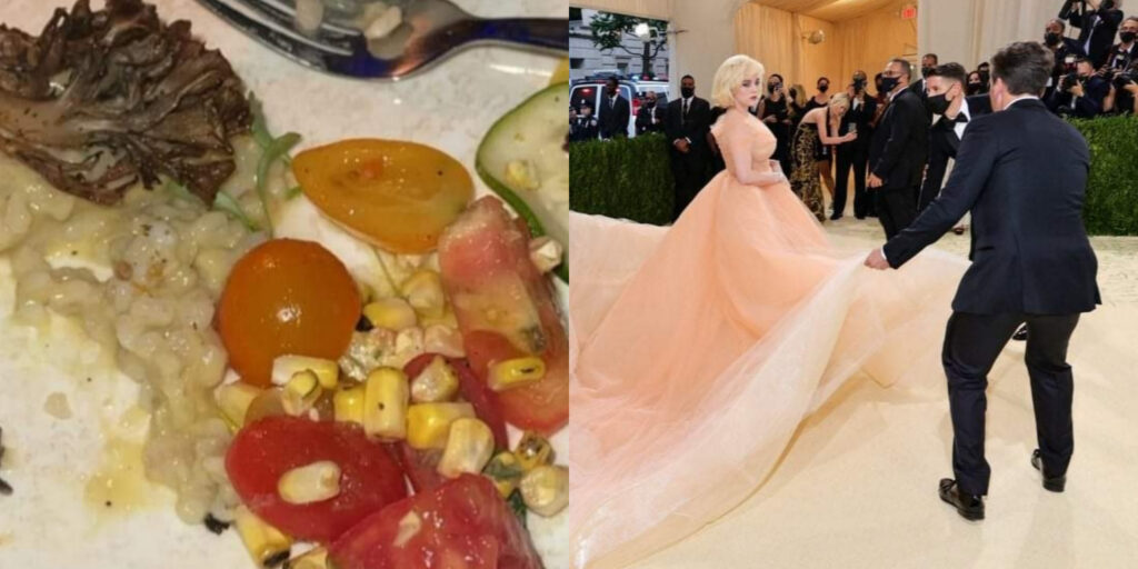 Una ensalada costó 30 mil dólares en la Met Gala, las fotografías que desilusionaron a todos