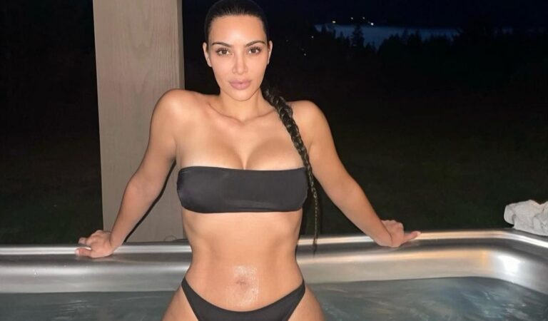 Kim Kardashian y Pete Davison huyen del acoso de Kanye West y se van de vacaciones a las Bahamas
