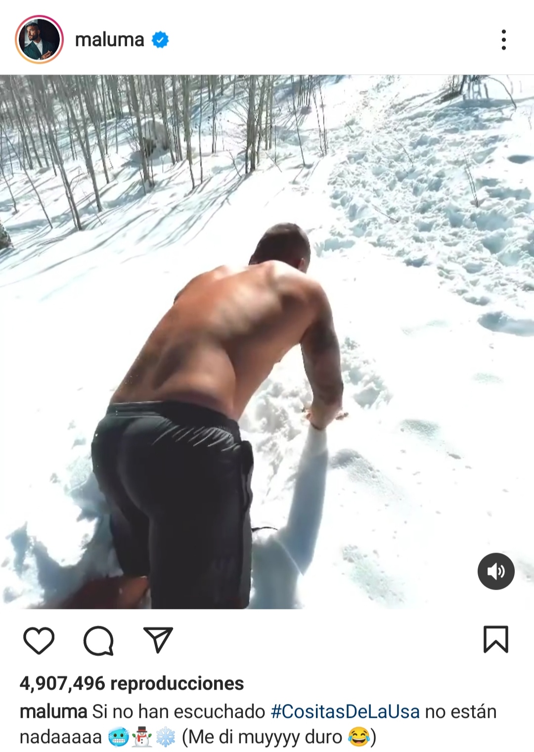 Maluma enciende las redes por fotografías de su cuerpo bañado de champán