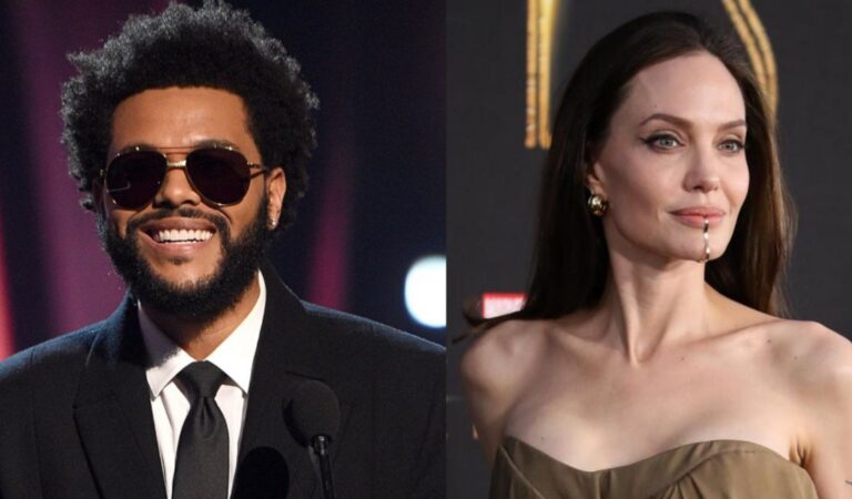 The Weeknd parece confirmar los rumores de citas con Angelina Jolie en una nueva canción
