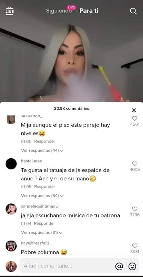 Masacran a críticas a la novia de Anuel AA por usar canciones de Karol G en su cuenta de Tiktok