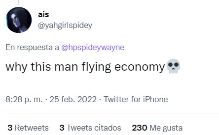 Tom Holland recibe críticas por volar en Cabina Economica