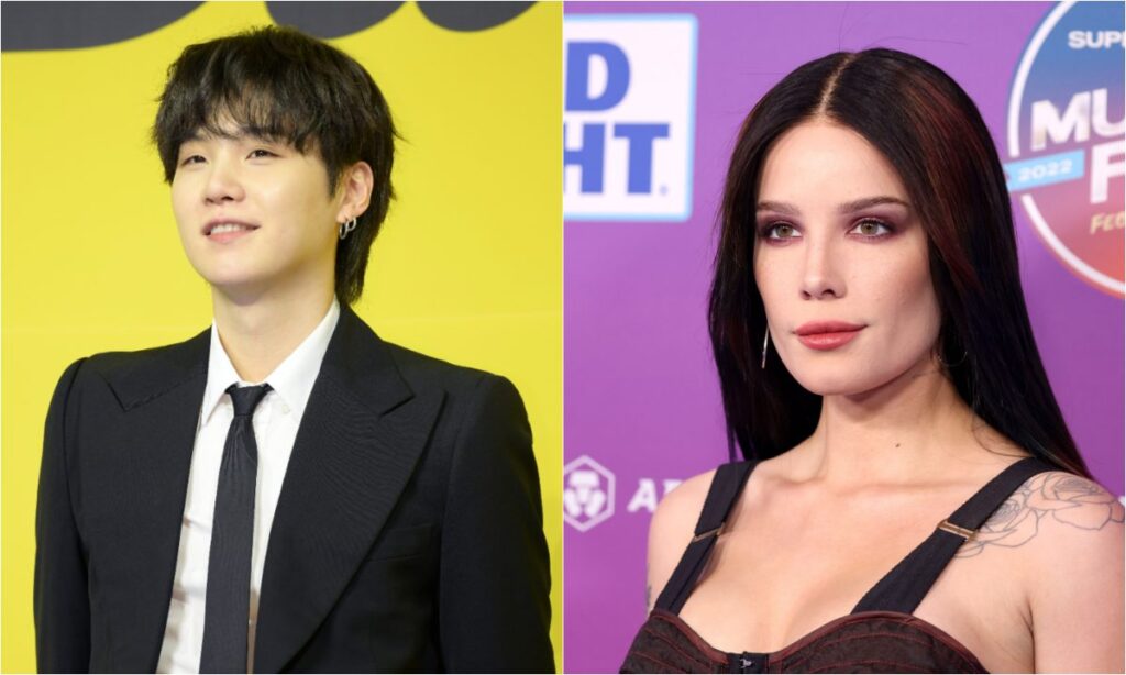 BTS: Suga carga en sus brazos al bebé de Halsey y ARMY muere de ternura