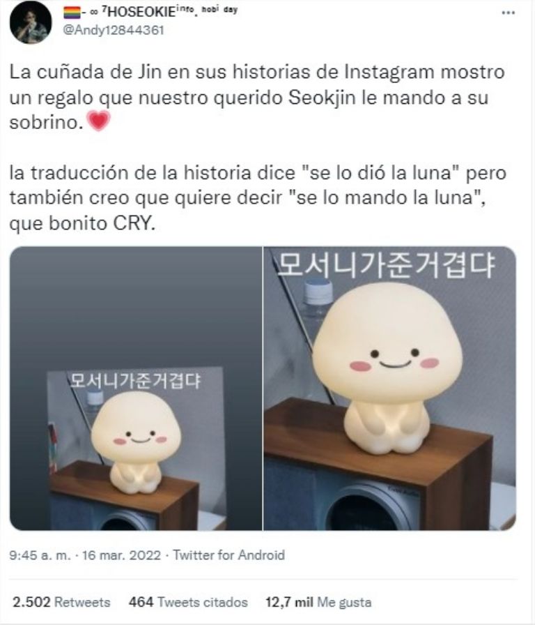 BTS: El hermoso regalo que Jin le dió a su sobrino y que ha conmovido a ARMY