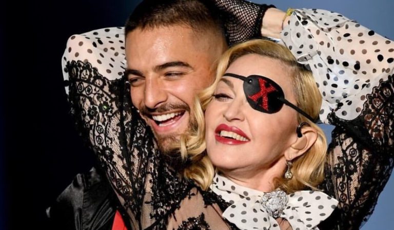 Madonna hace aparición especial en concierto de Maluma en Colombia
