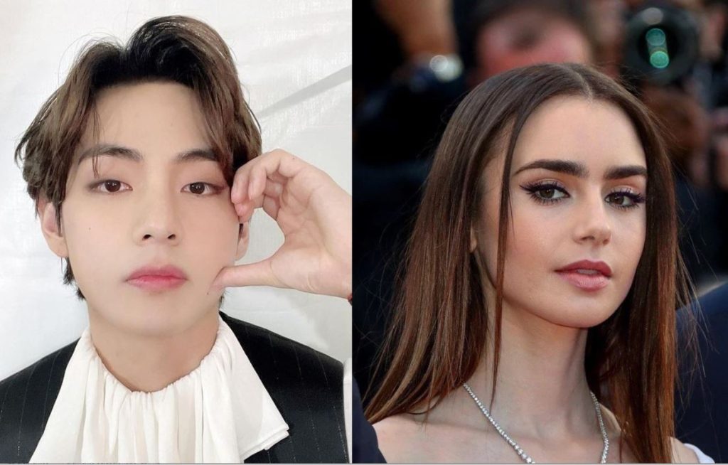 V de BTS revela que está enamorado de Lily Collins y todos mueren de celos