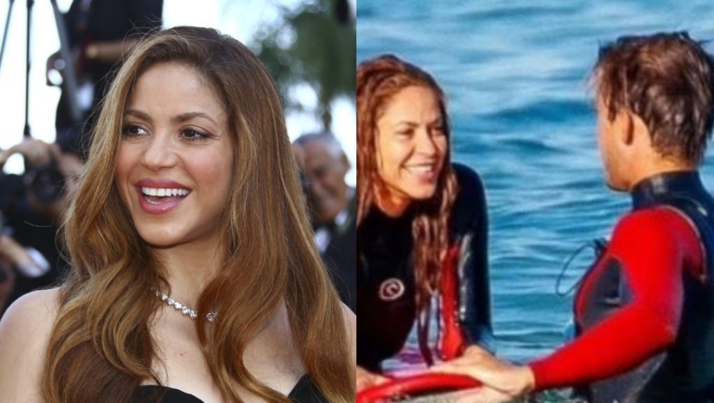 Shakira se deja ver muy feliz con otro hombre en la playa, tras separarse de Piqué