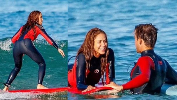 Shakira se deja ver muy feliz con otro hombre en la playa, tras separarse de Piqué