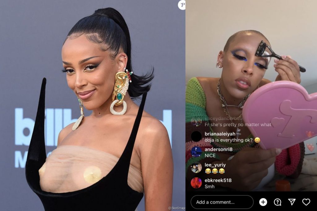 Doja Cat se rapa la cabeza en directo: 'No me gusta tener cabello'