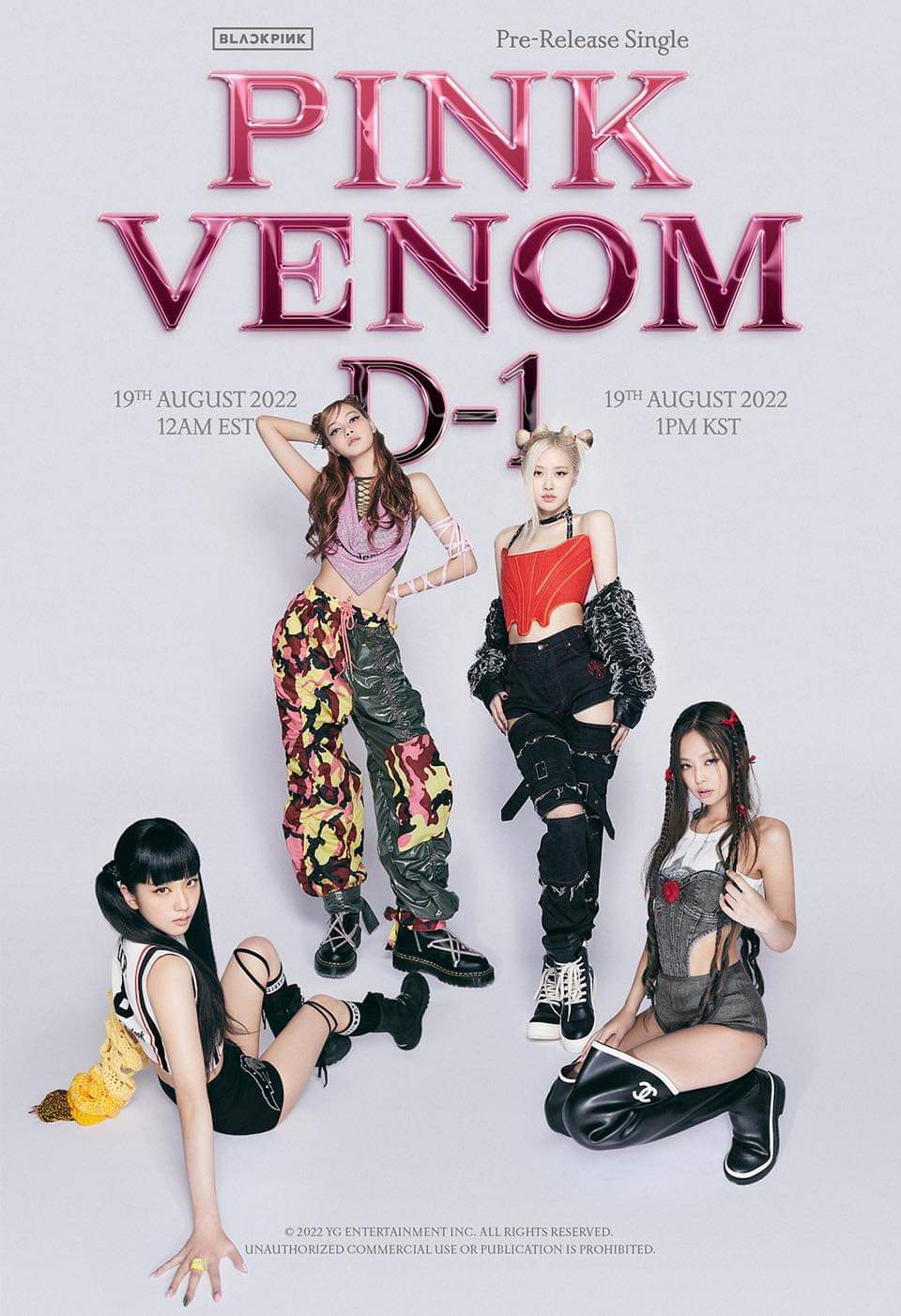 BLACKPINK pública un nuevo e impresionante poster de 'Pink Venom'