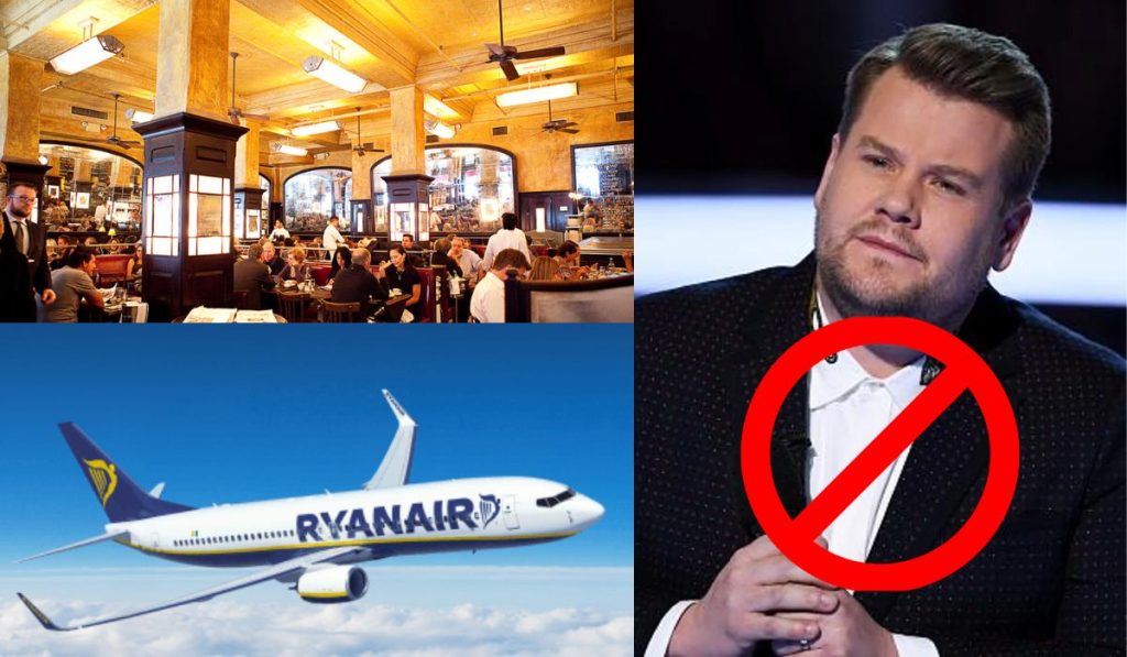 James Corden es vetado de restaurantes y aerolíneas por ser altanero