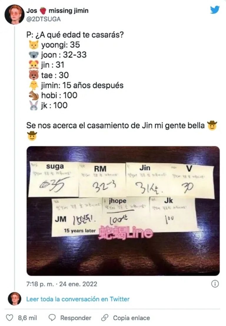 Jin de BTS estaría casándose y retirándose de la música al terminar su servicio militar Jin de BTS estaría casándose y retirándose de la música al terminar su servicio militar