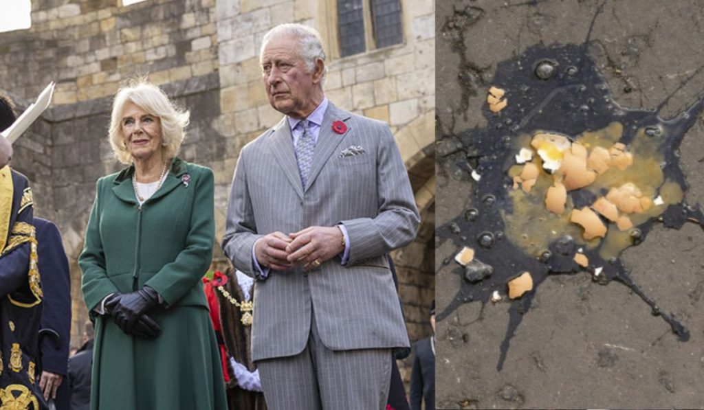 VIDEO: Lanzan huevos y abuchean al Rey Carlos III y la Reina Camilla Parker en York