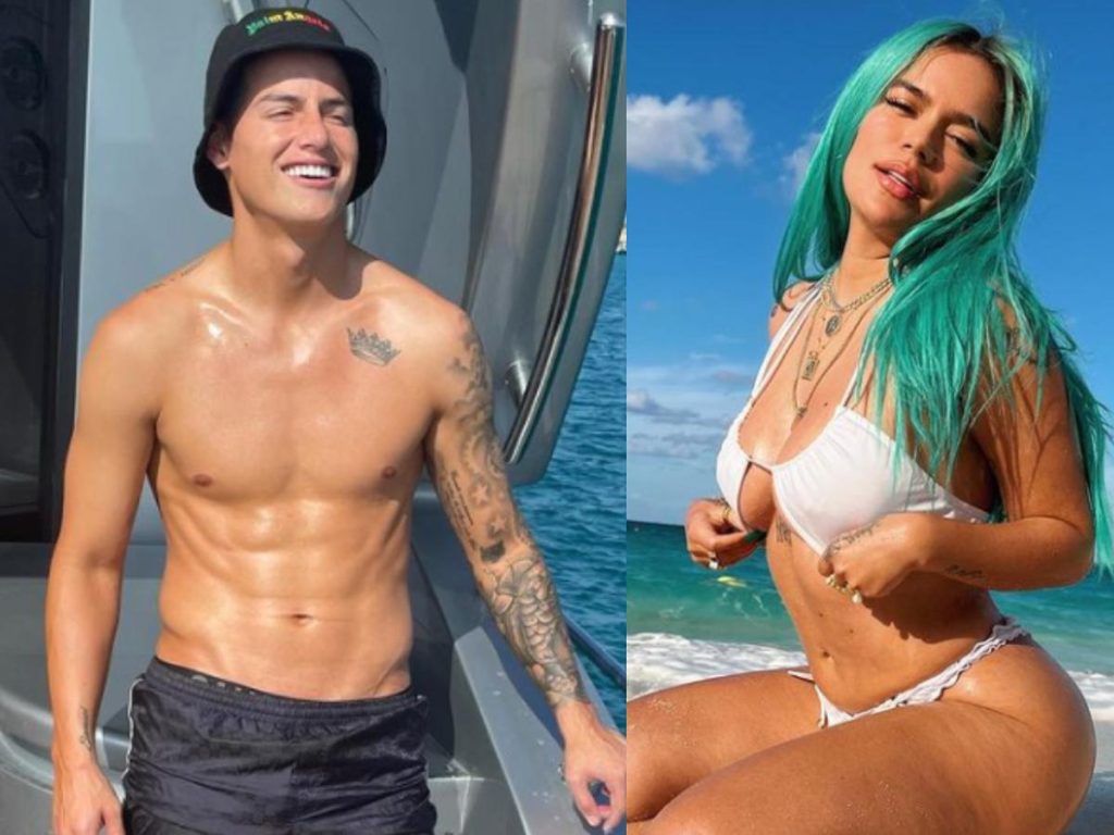 Karol G puso de rodillas a James Rodríguez y le mostró su silueta