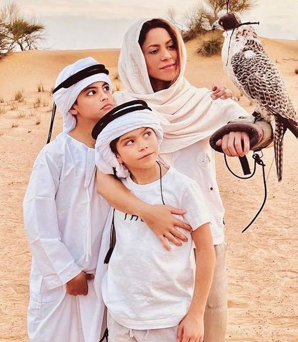 Así fué la polémica navidad de Shakira junto a sus hijos en Dubai