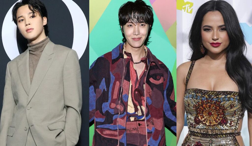 Jimin de BTS y su épica actitud mientras Becky G y J-Hope interactuaban en Estados Unidos