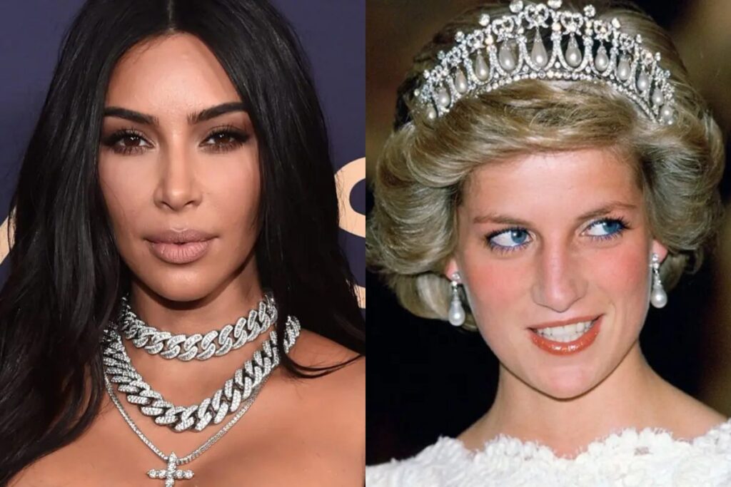 La familia real se habría burlado de Kim Kardashian por comprar icónico collar de la princesa Diana