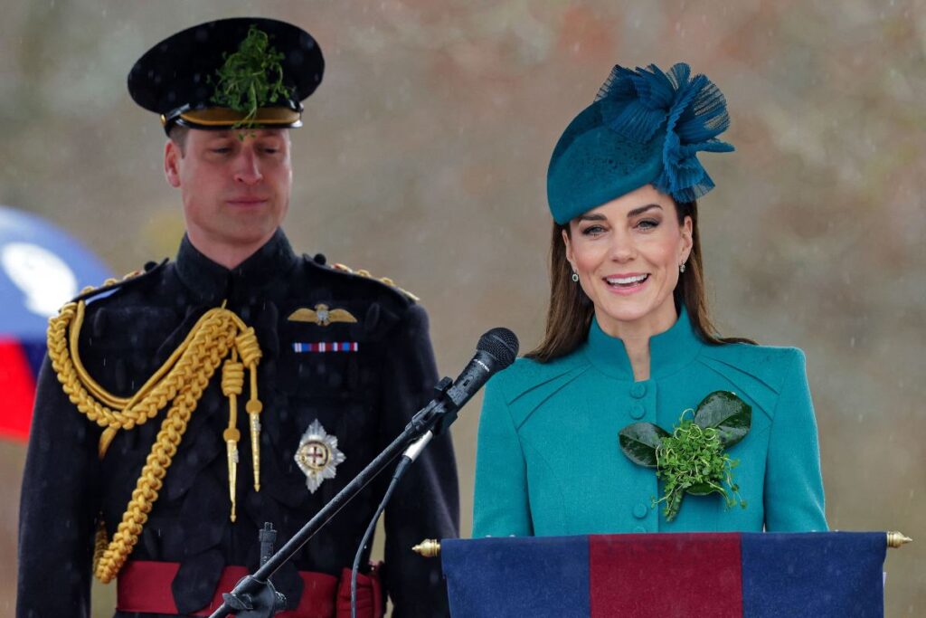 Kate Middleton debutó cómo regimiento de coronel en el día de San Patricio