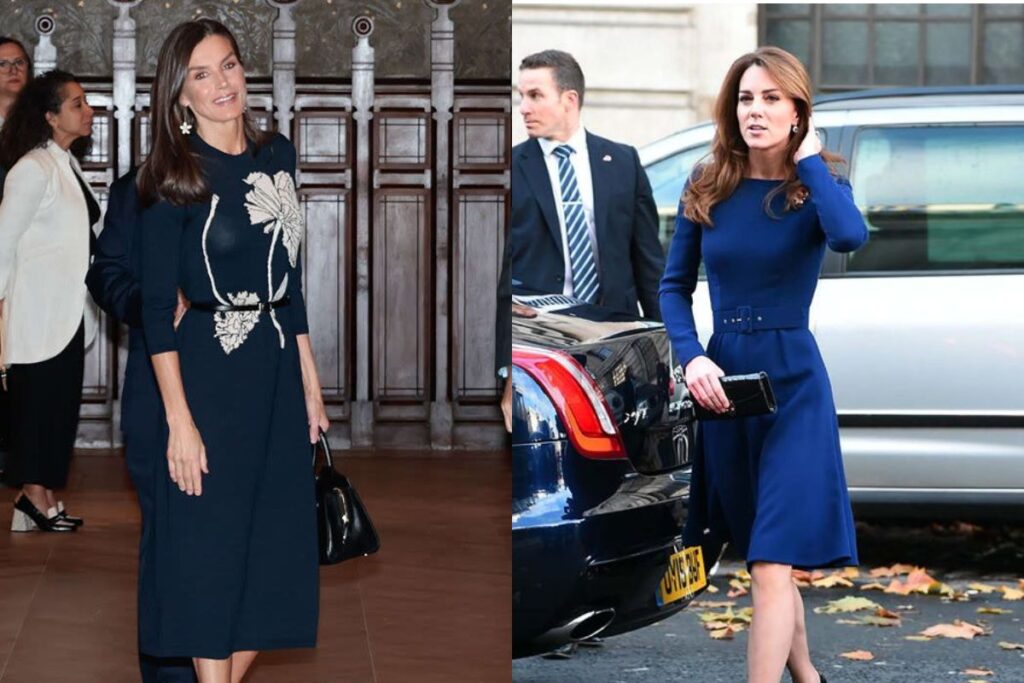 Acusan a la reina Letizia de España de copiar el look de la princesa Kate Middleton